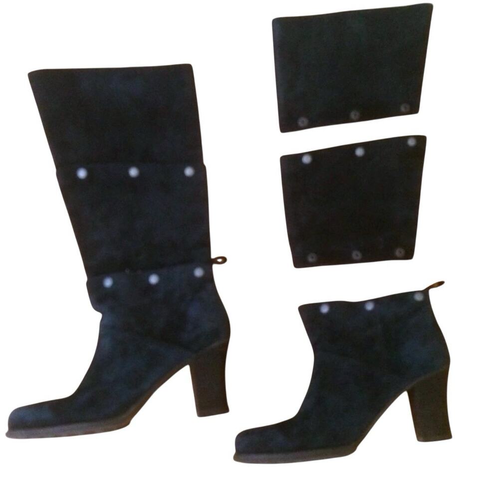 Caterpillar ANIA 3-in-1 Boots Dark Indigo Navy Leather Adjustable Shaft Womens 9